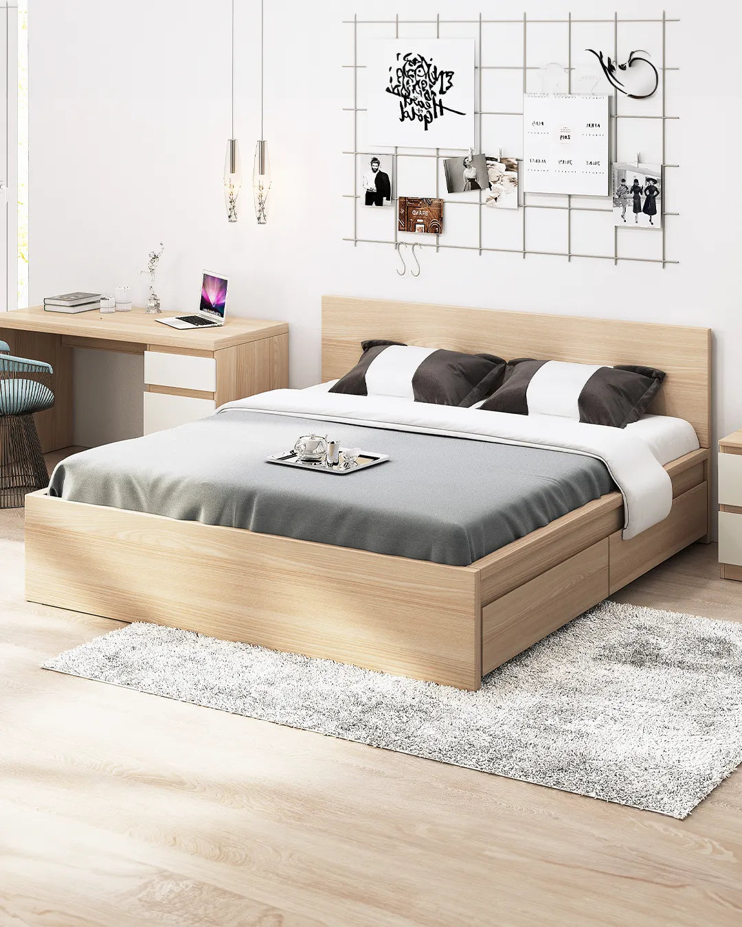 OREPO - Bed Frame with Storage